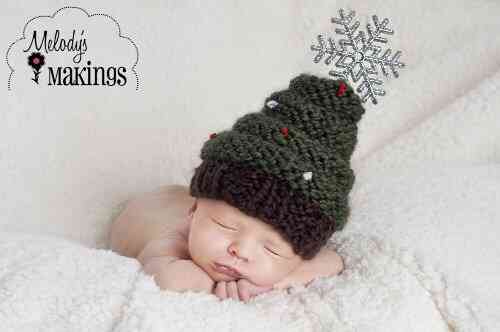 Christmas Tree Hat Knitting Pattern 5 Sizes Included