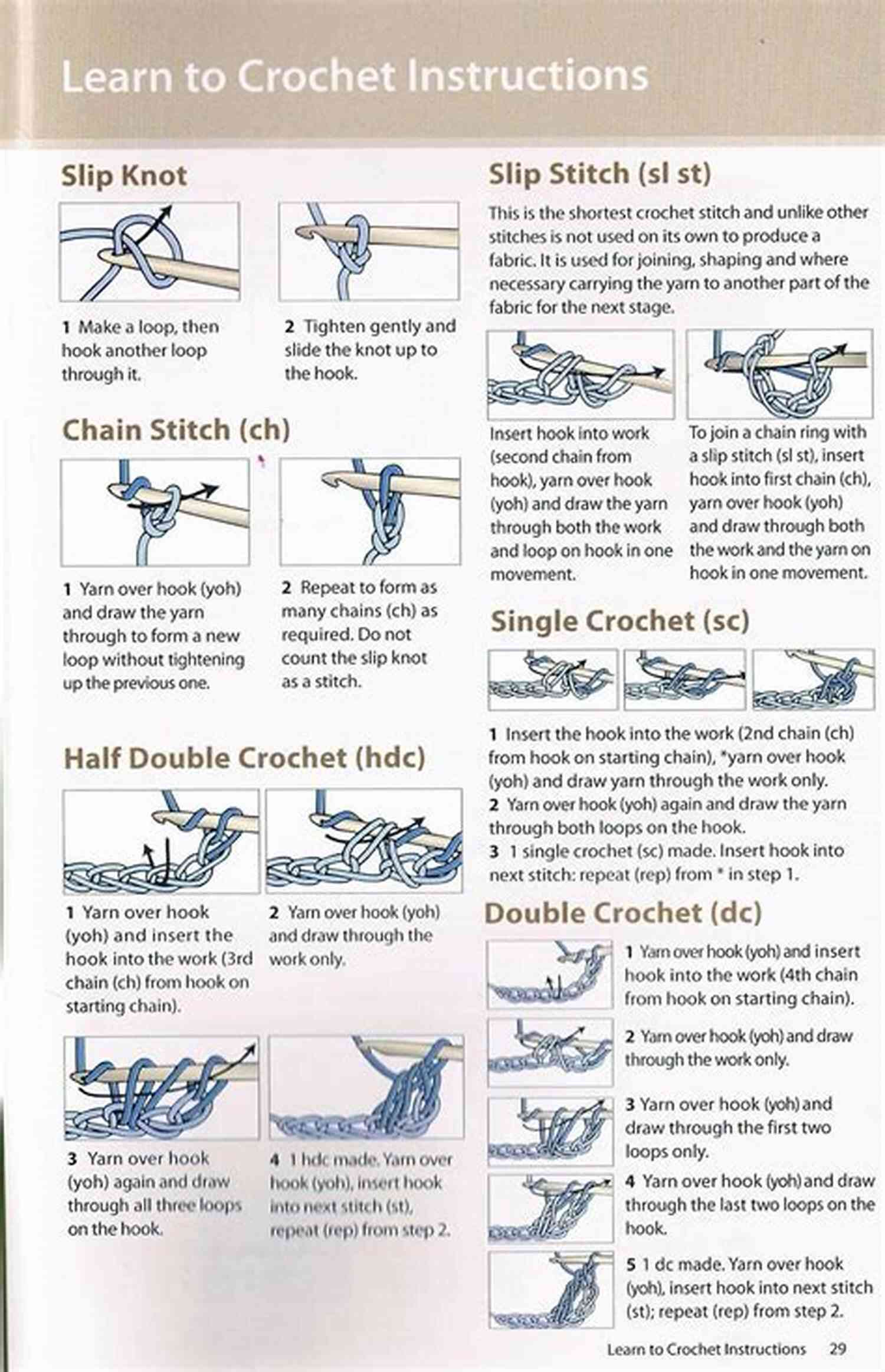 Learn Crochet Techniques CROCHET GUIDE: LEARN IN A DAY AND SECREATS OF CROCHET