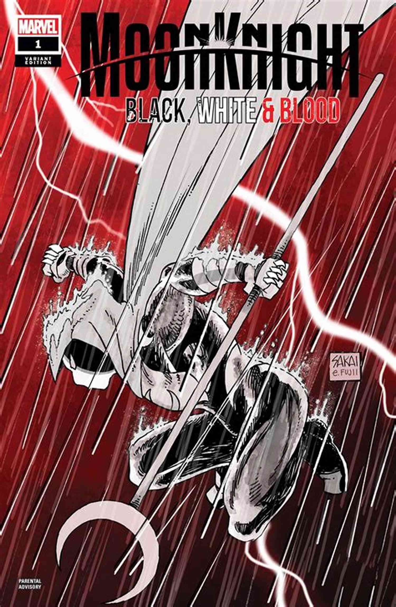 Moon Knight Black White Blood 2022 Cover Moon Knight: Black White Blood (2022 ) #1 (of 4)