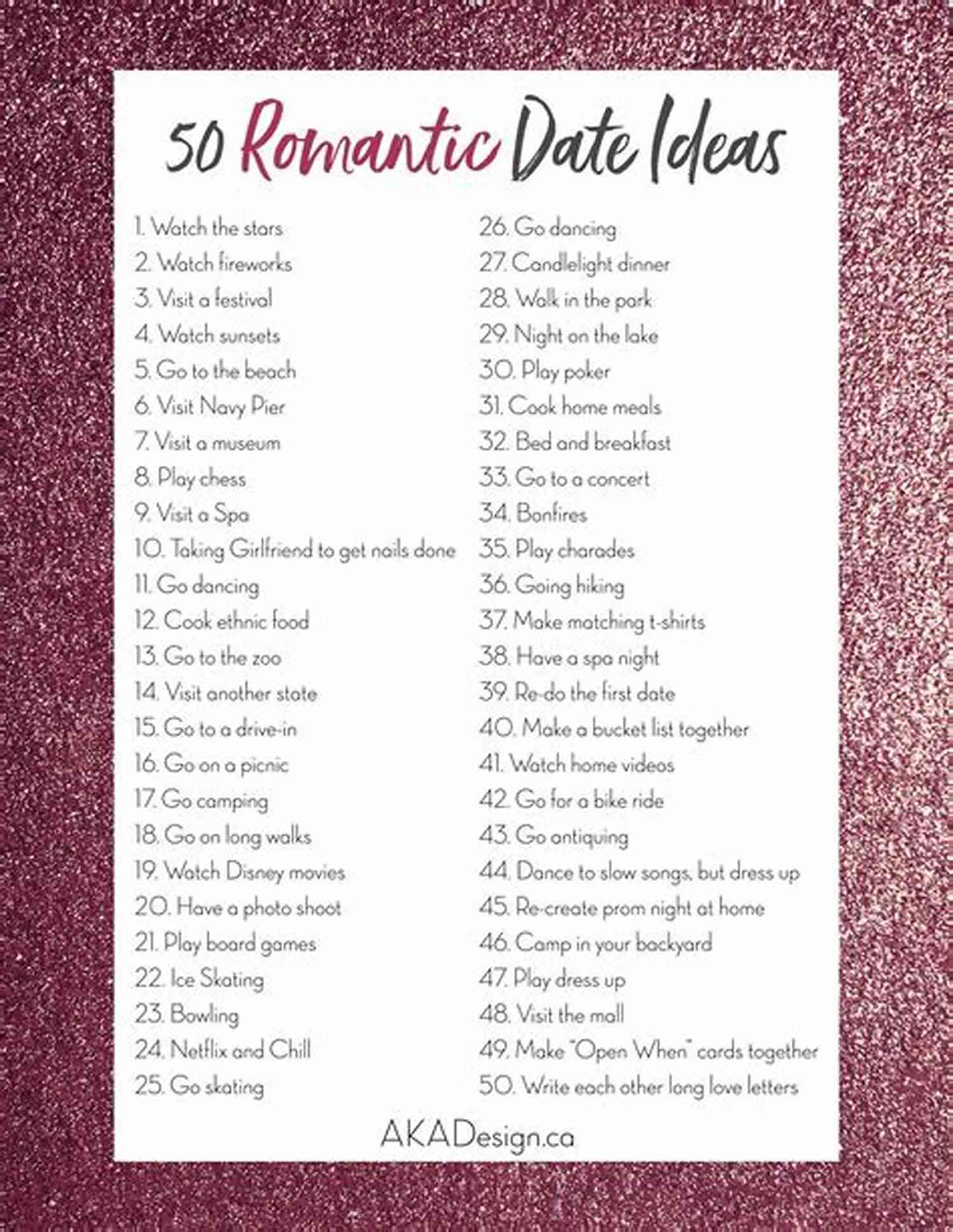 Romantic Date Ideas Create Unforgettable Memories Courting Kit Vanessa Harris