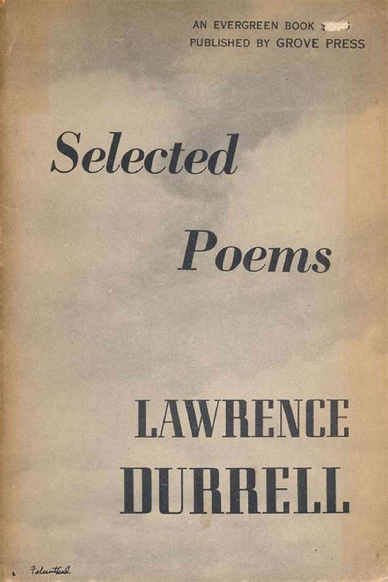 Selected Poems Of Lawrence Durrell Cover Selected Poems Of Lawrence Durrell